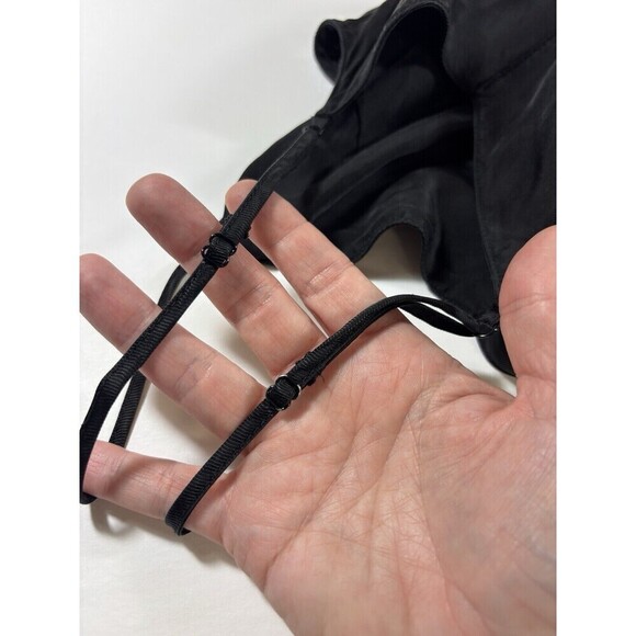 5 a 7 Cinq a Sept Anthropologie Amia Jumpsuit Black XS Spaghetti Straps Pockets - Picture 12 of 16